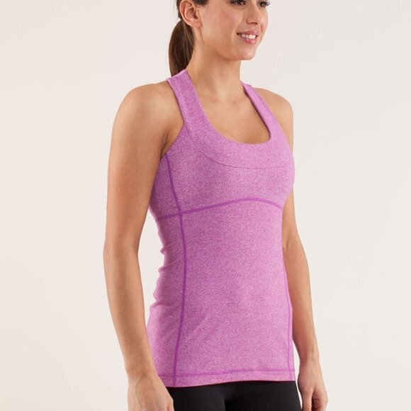 Lululemon Scoop Neck Tank- Heathered Ultra Violet - Picture 2 of 13